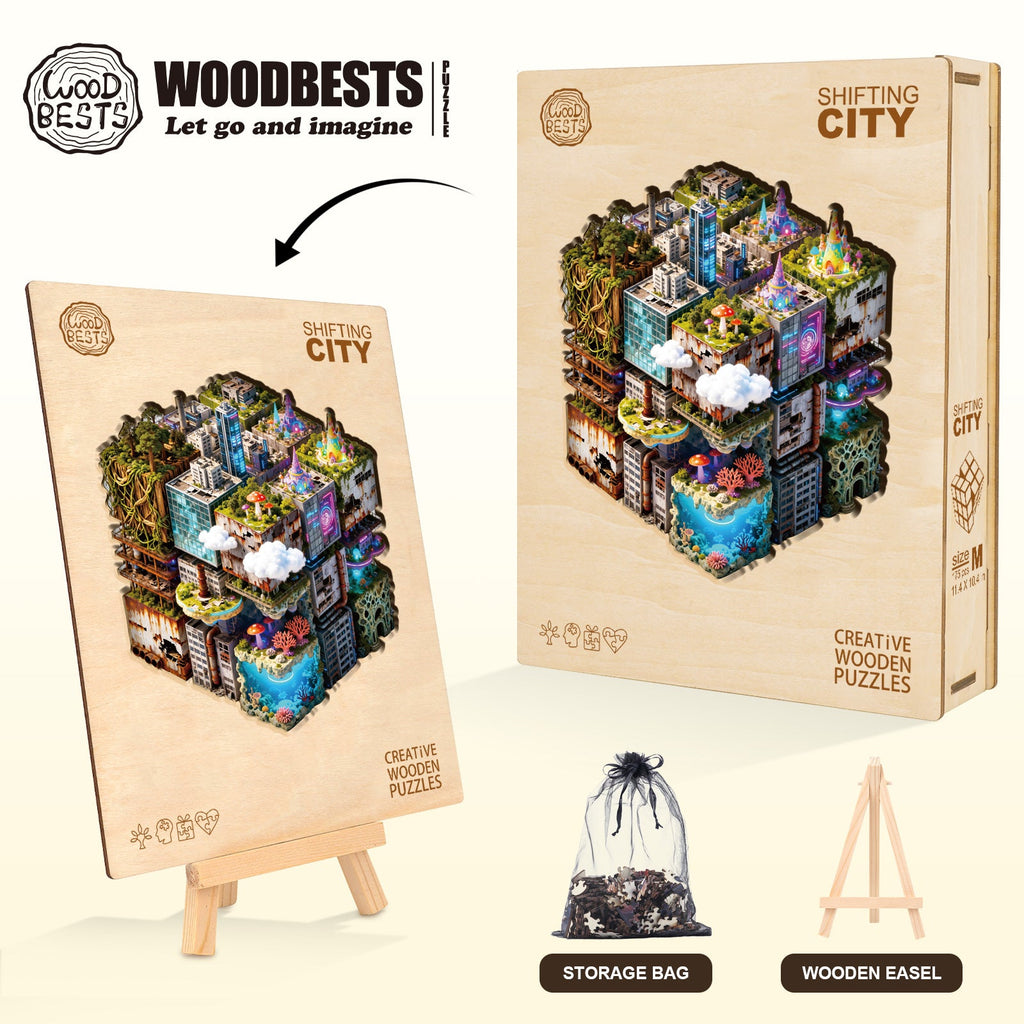 Shifting City Wooden Jigsaw Puzzle
