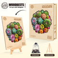 Cactus and Succulents Wooden Jigsaw Puzzle