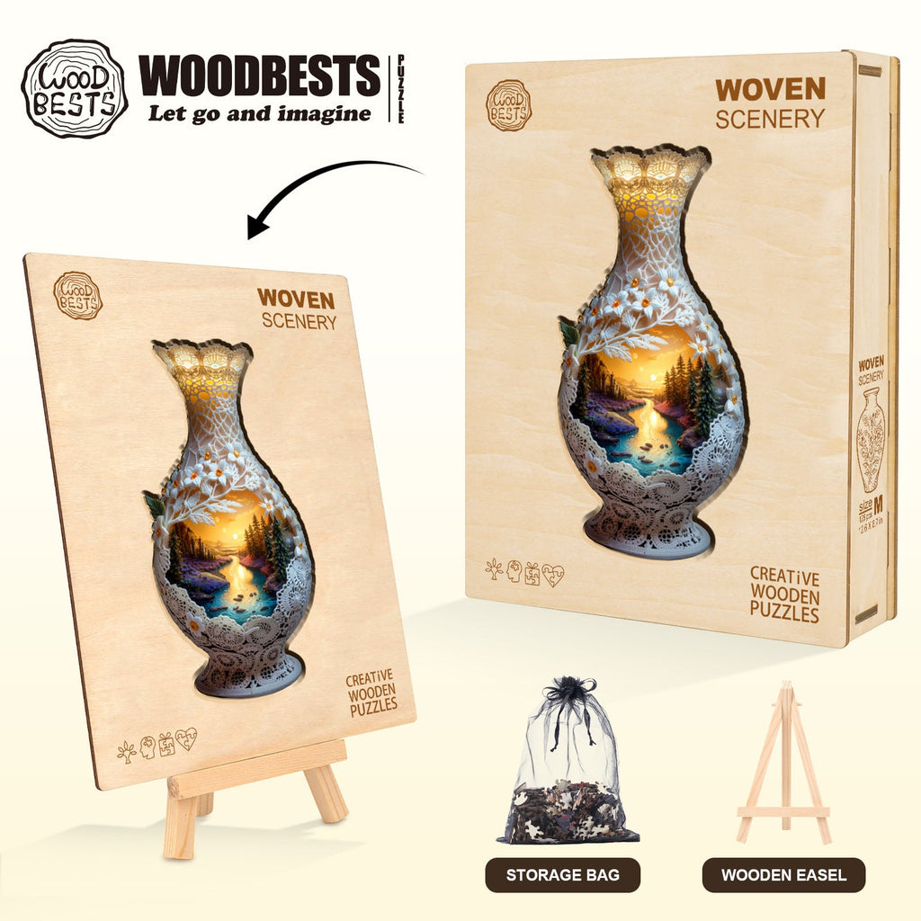 Woven Scenery Wooden Jigsaw Puzzle