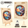 Sunset Seagull Wooden Jigsaw Puzzle