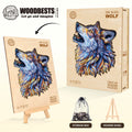 Zen blues Wolf Wooden Jigsaw Puzzle