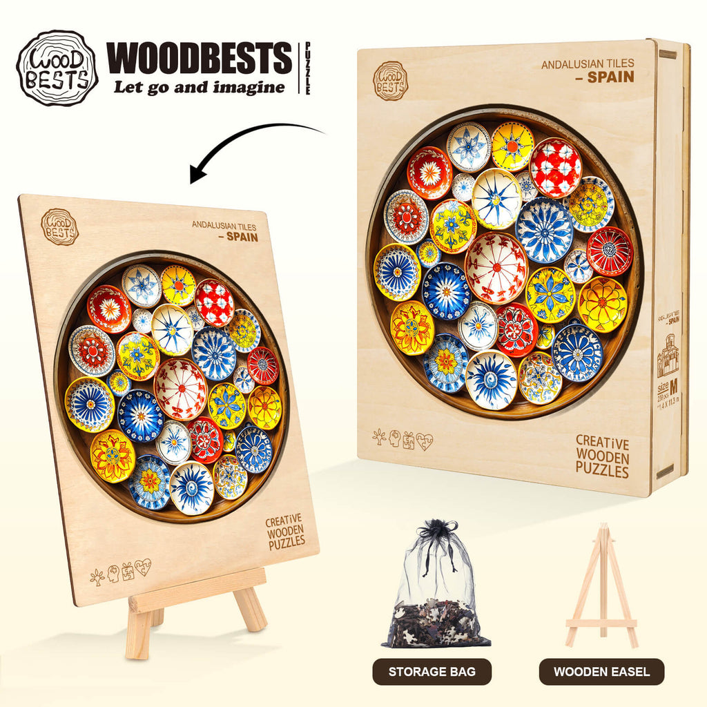 Andalusian Tiles– Spain Wooden Jigsaw Puzzle