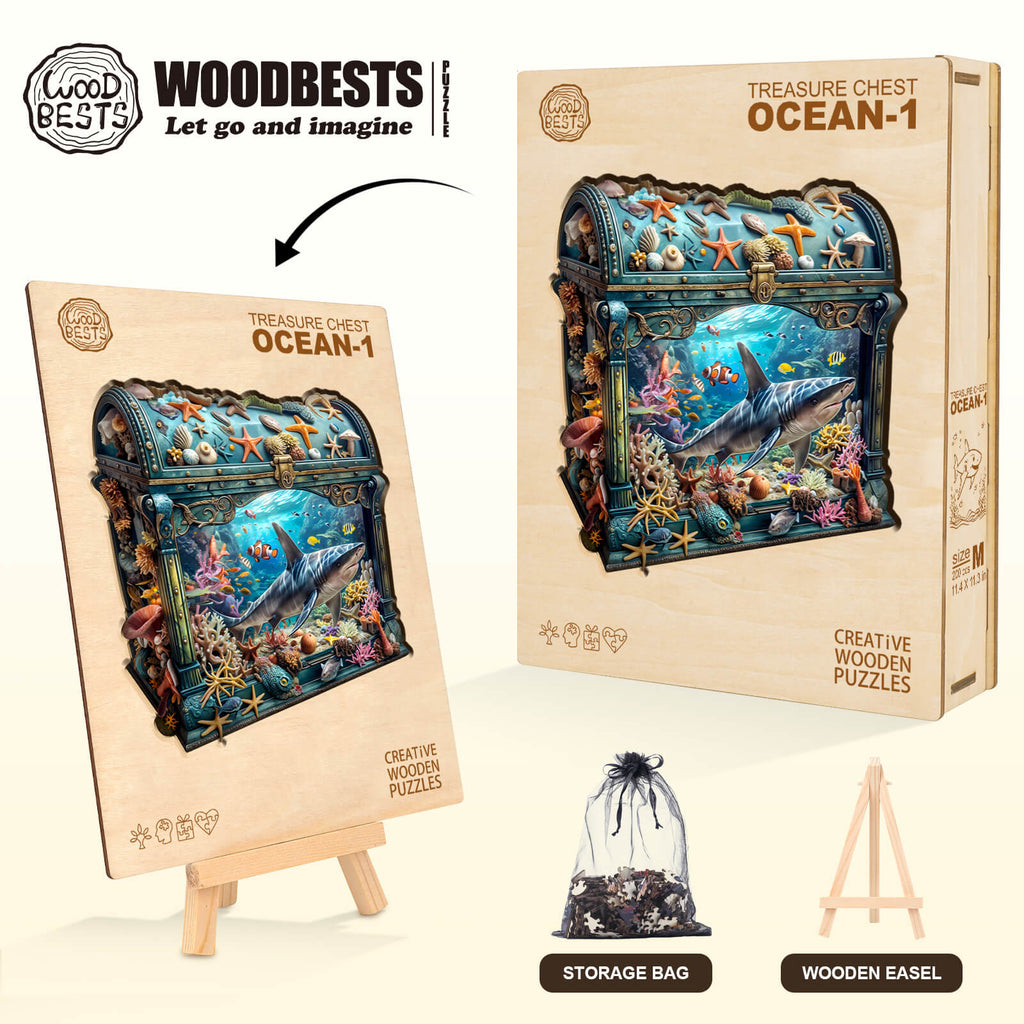 Treasure Chest Ocean-1 Wooden Jigsaw Puzzle