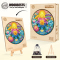 Colorful Mandala Wooden Jigsaw Puzzle