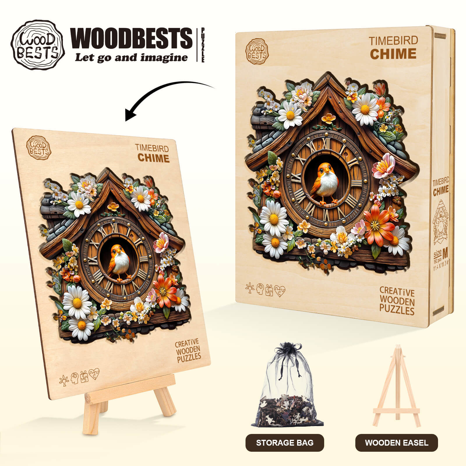 Timebird Chime Wooden Jigsaw Puzzle