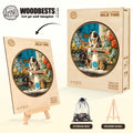 Animals drink milk time Wooden Jigsaw Puzzle