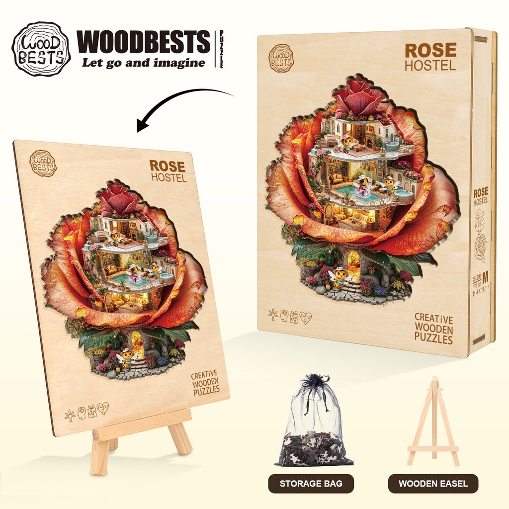 Rose Hostel Wooden Jigsaw Puzzle