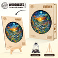 Sun and Moon Forest Wooden Jigsaw Puzzle