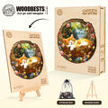 Garden nap kitten Wooden Jigsaw Puzzle