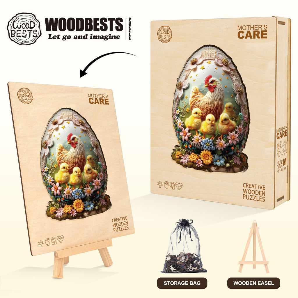 Mother’s Care Wooden Jigsaw Puzzle