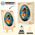 Draconic Rebirth-3 wooden jigsaw puzzle featuring a colorful dragon design, perfect for enhancing focus and creativity.