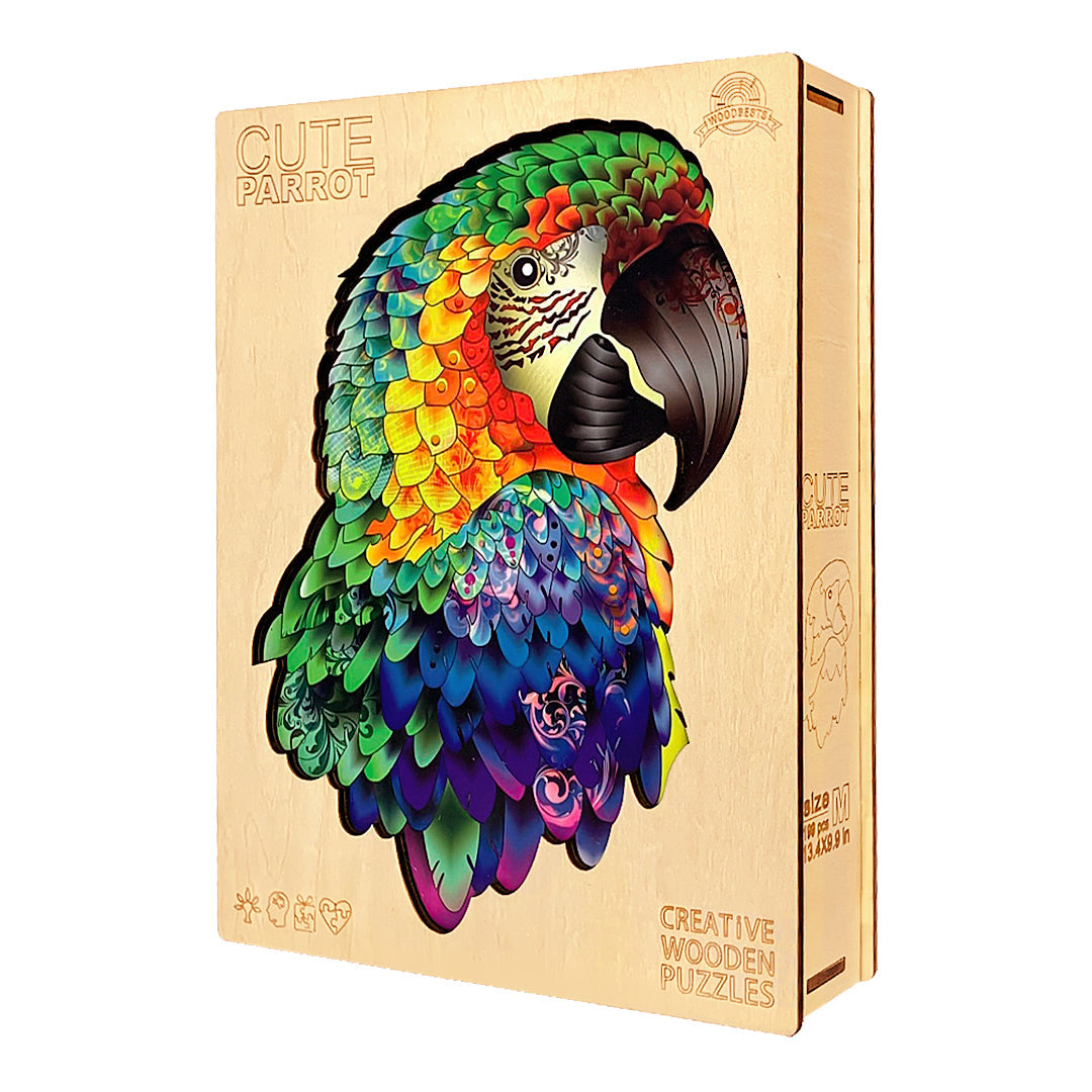Proud Parrot Wooden Jigsaw Puzzle