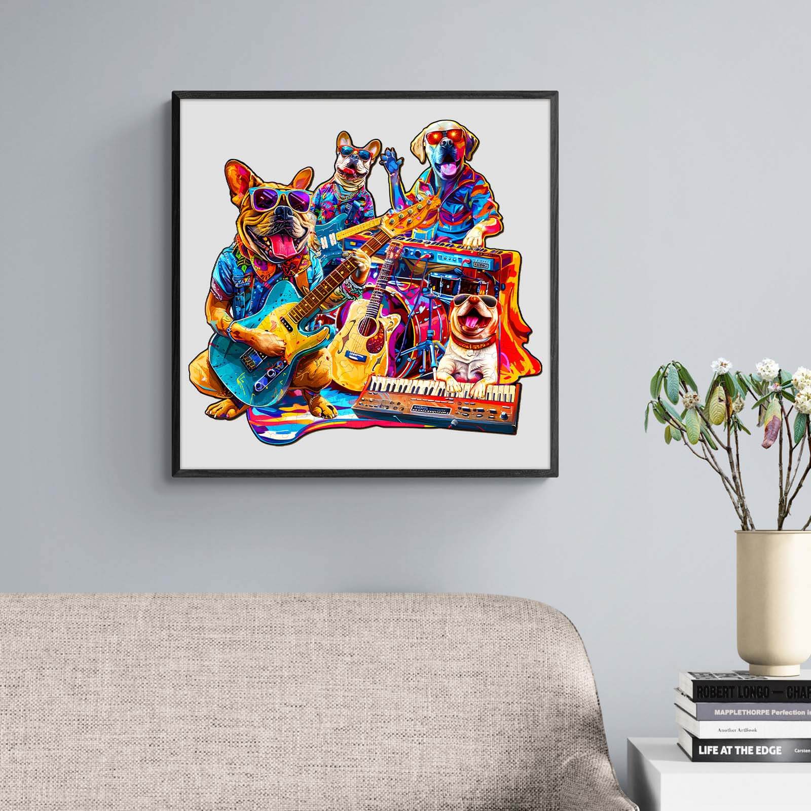 Dog Band Wooden Jigsaw Puzzle