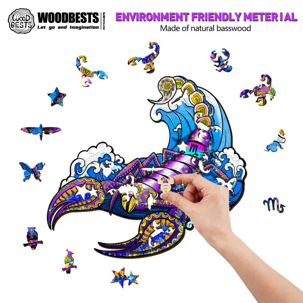 Constellation Scorpio Wooden Jigsaw Puzzle