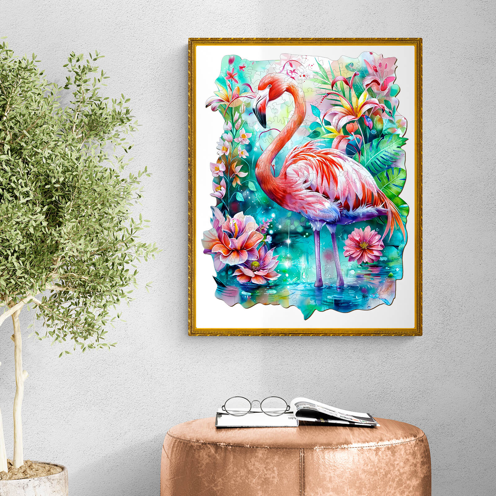 Flamingo Wooden Jigsaw Puzzle