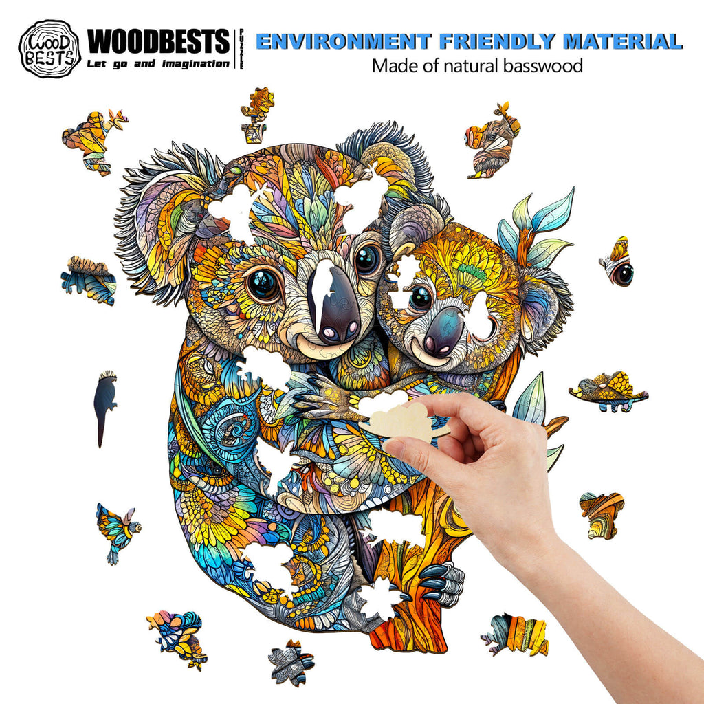 Koala Family Wooden Jigsaw Puzzle