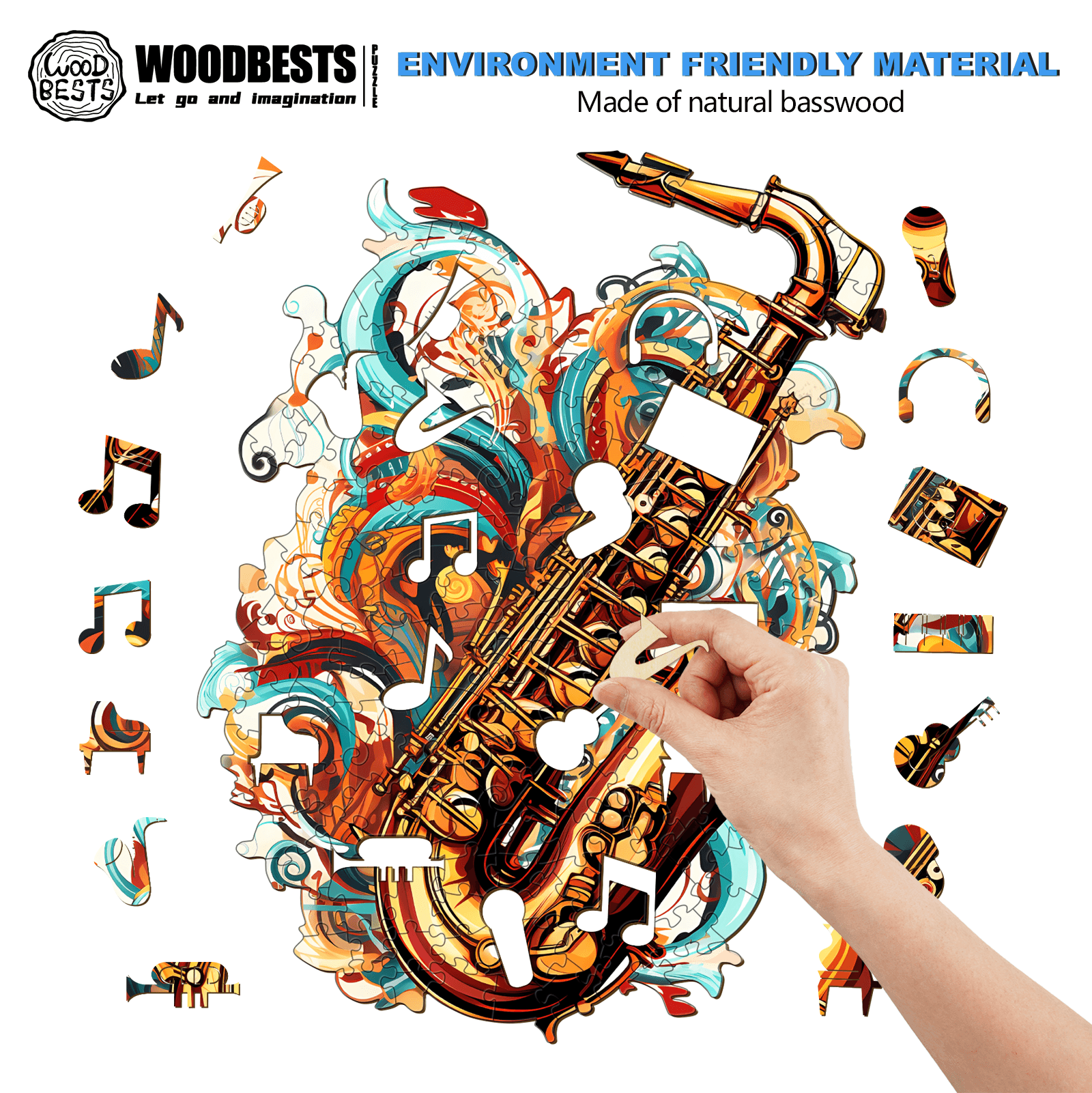 The Melodious Saxophone Wooden Jigsaw Puzzle