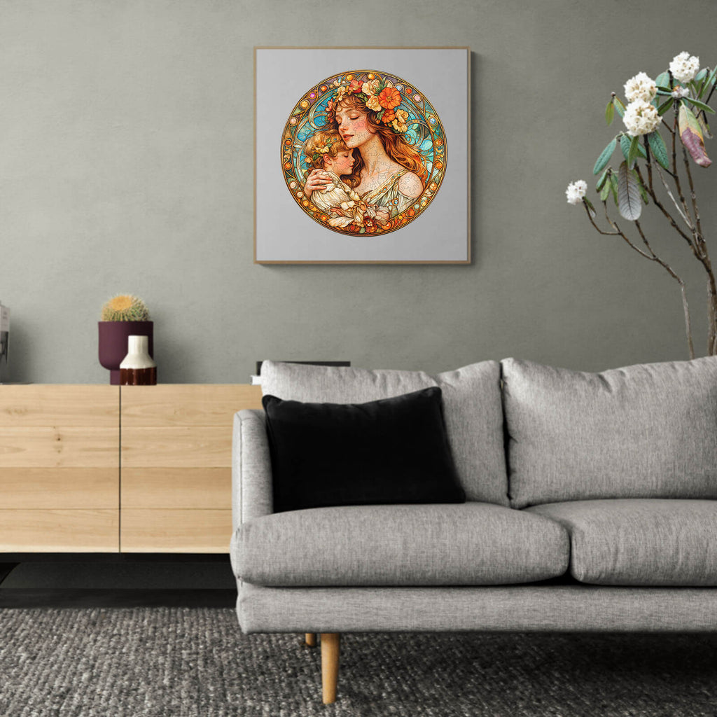Maternal love Wooden Jigsaw Puzzle