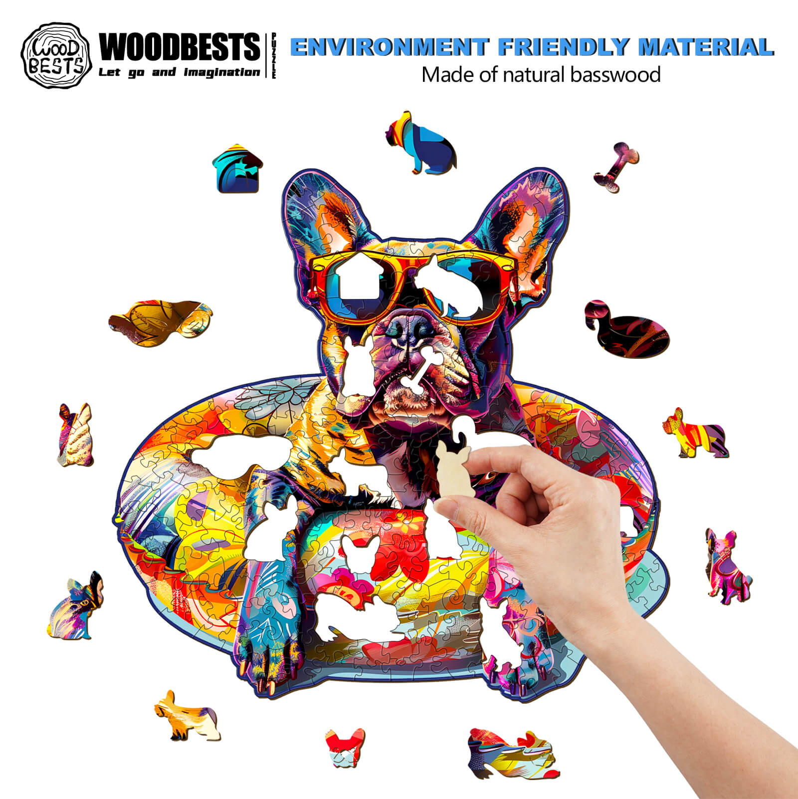 French Bulldog Wooden Jigsaw Puzzle