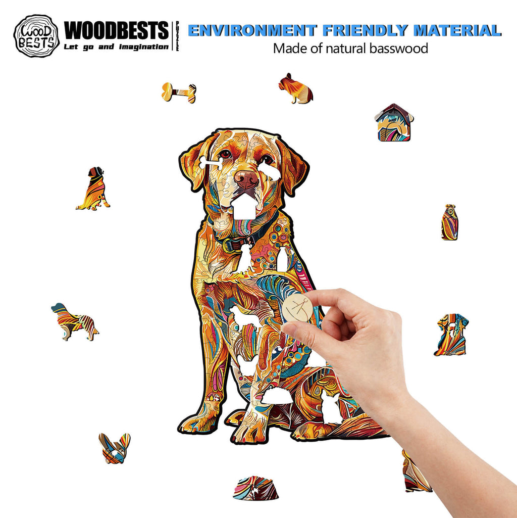 Handsome Labrador Wooden Jigsaw Puzzle