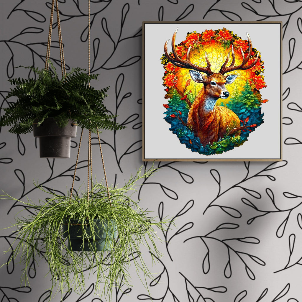 Deer Of Life-2 Wooden Jigsaw Puzzle