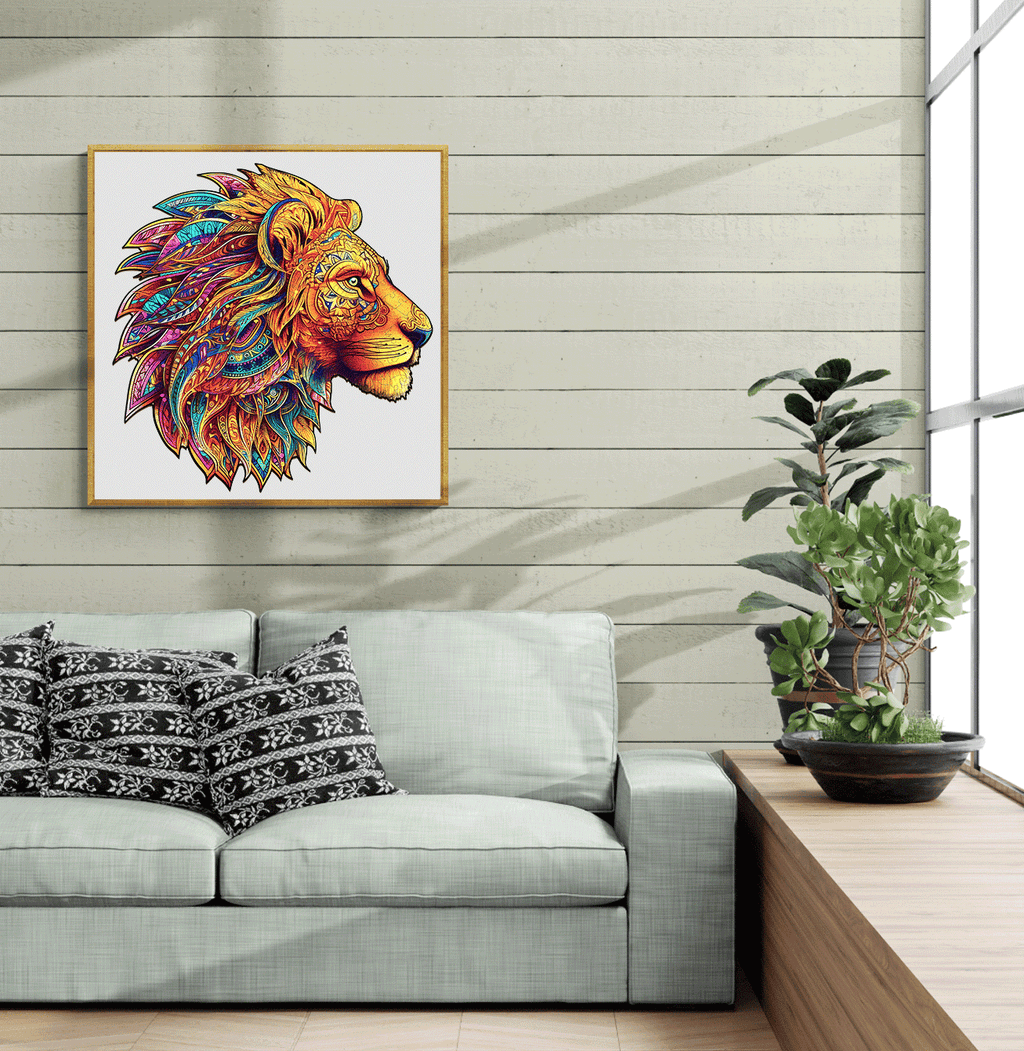 The Jungle King-3 Wooden Jigsaw Puzzle