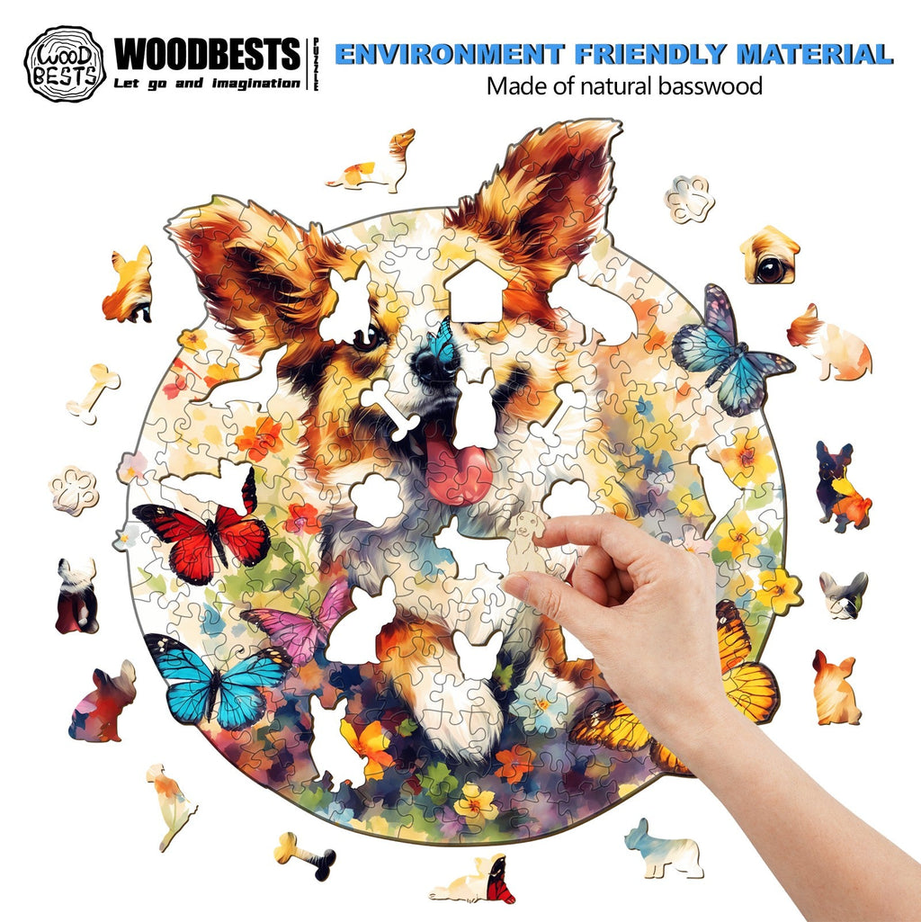 Lovable Puppy Wooden Jigsaw Puzzle