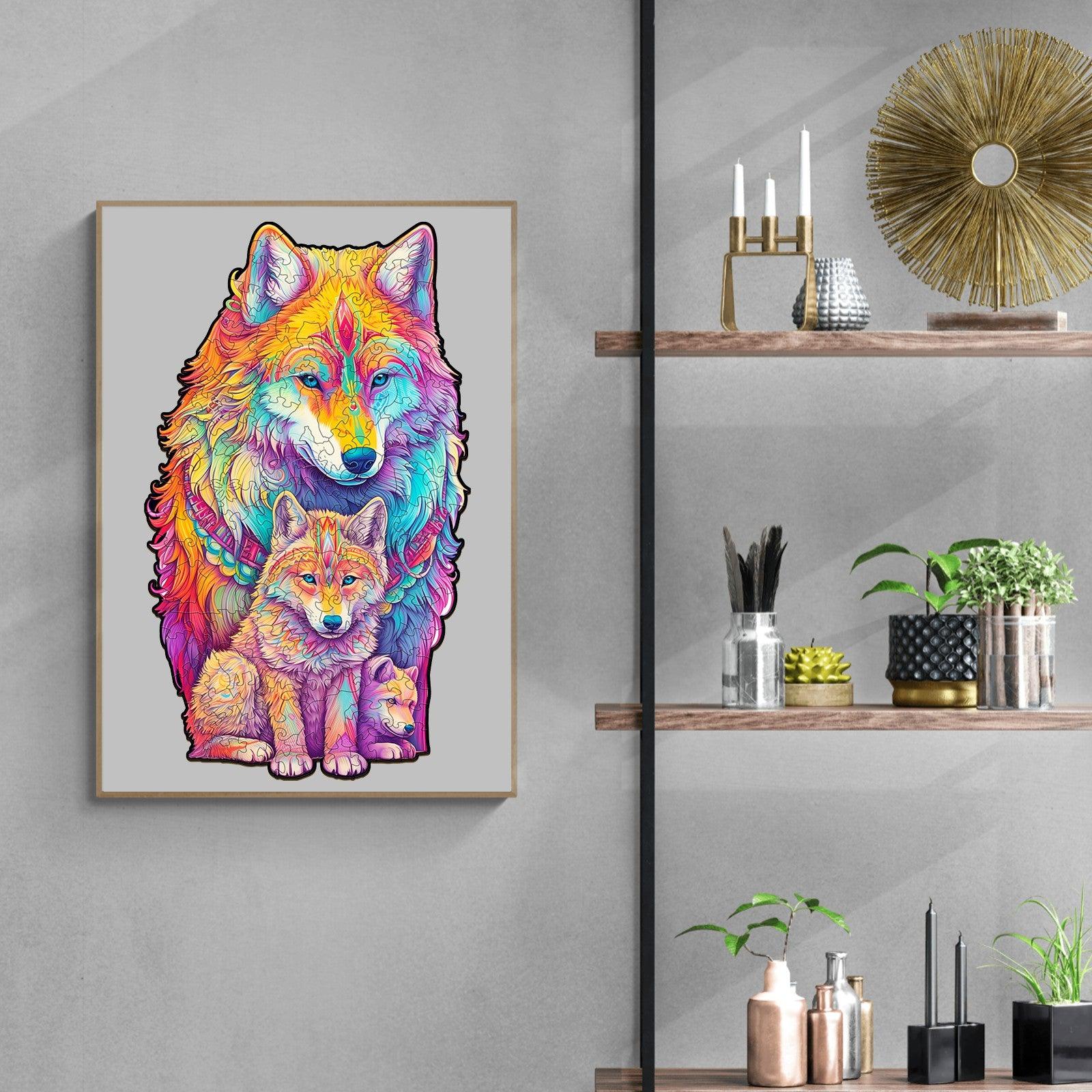 Wolf Family-2 Wooden Jigsaw Puzzle