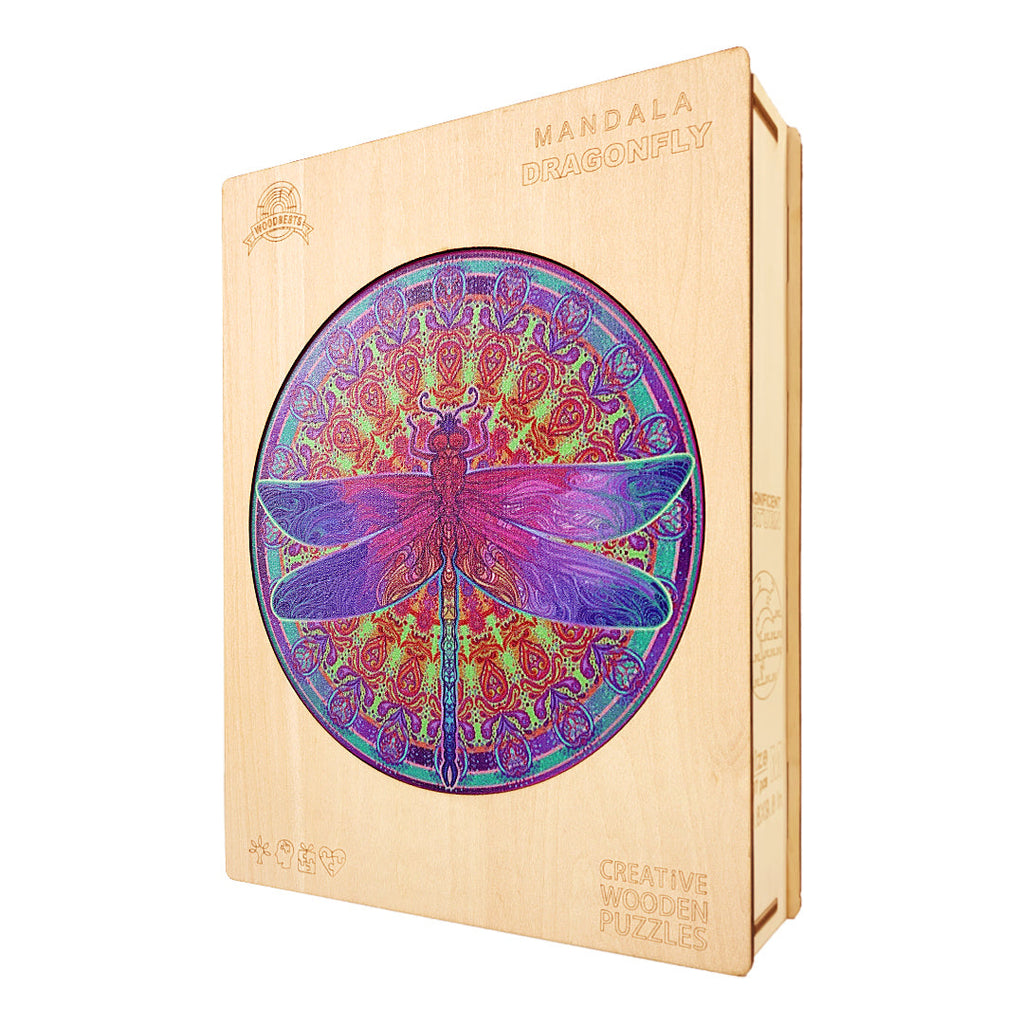 Mandala Dragonfly 2 Wooden Jigsaw Puzzle