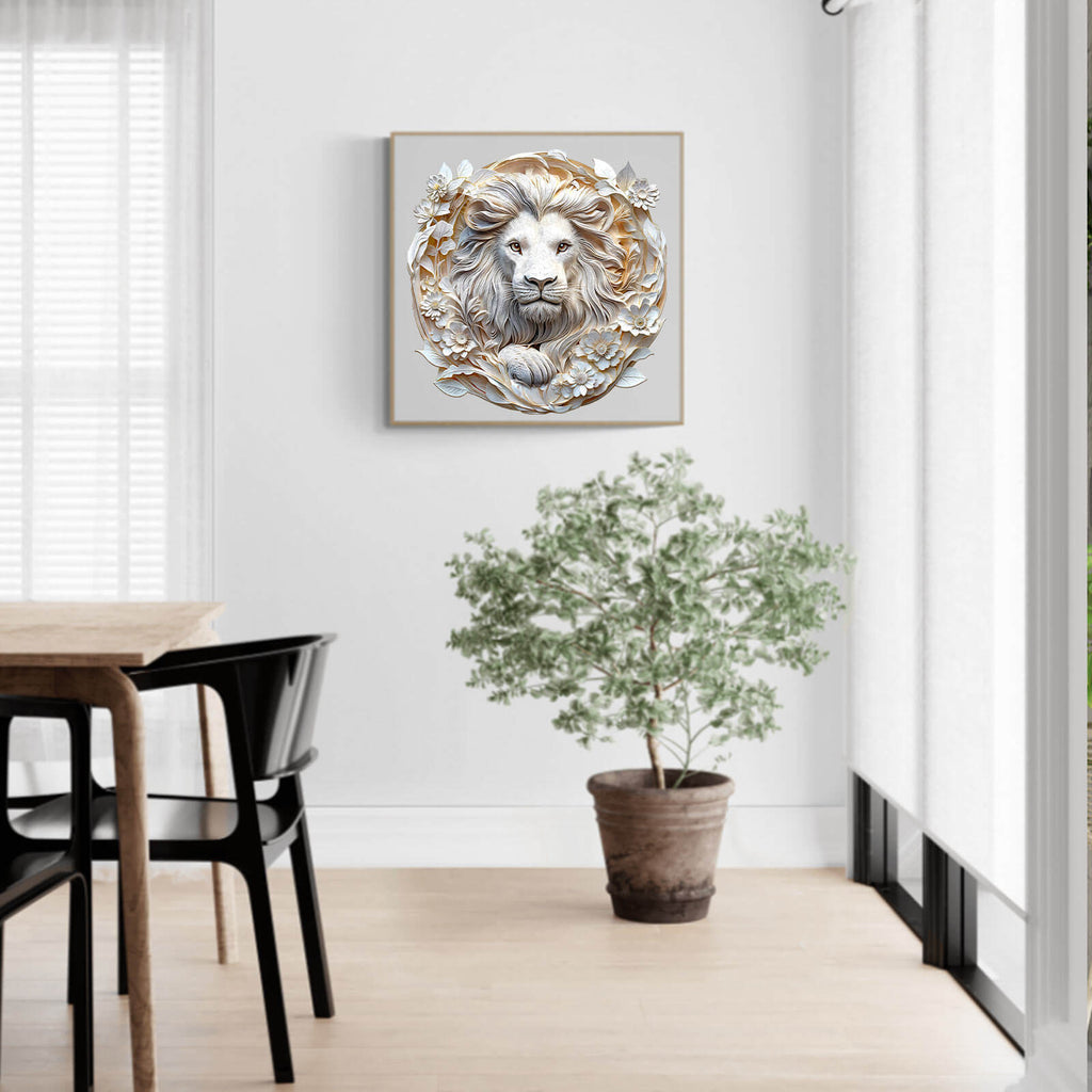 Paper Lion Wooden Jigsaw Puzzle