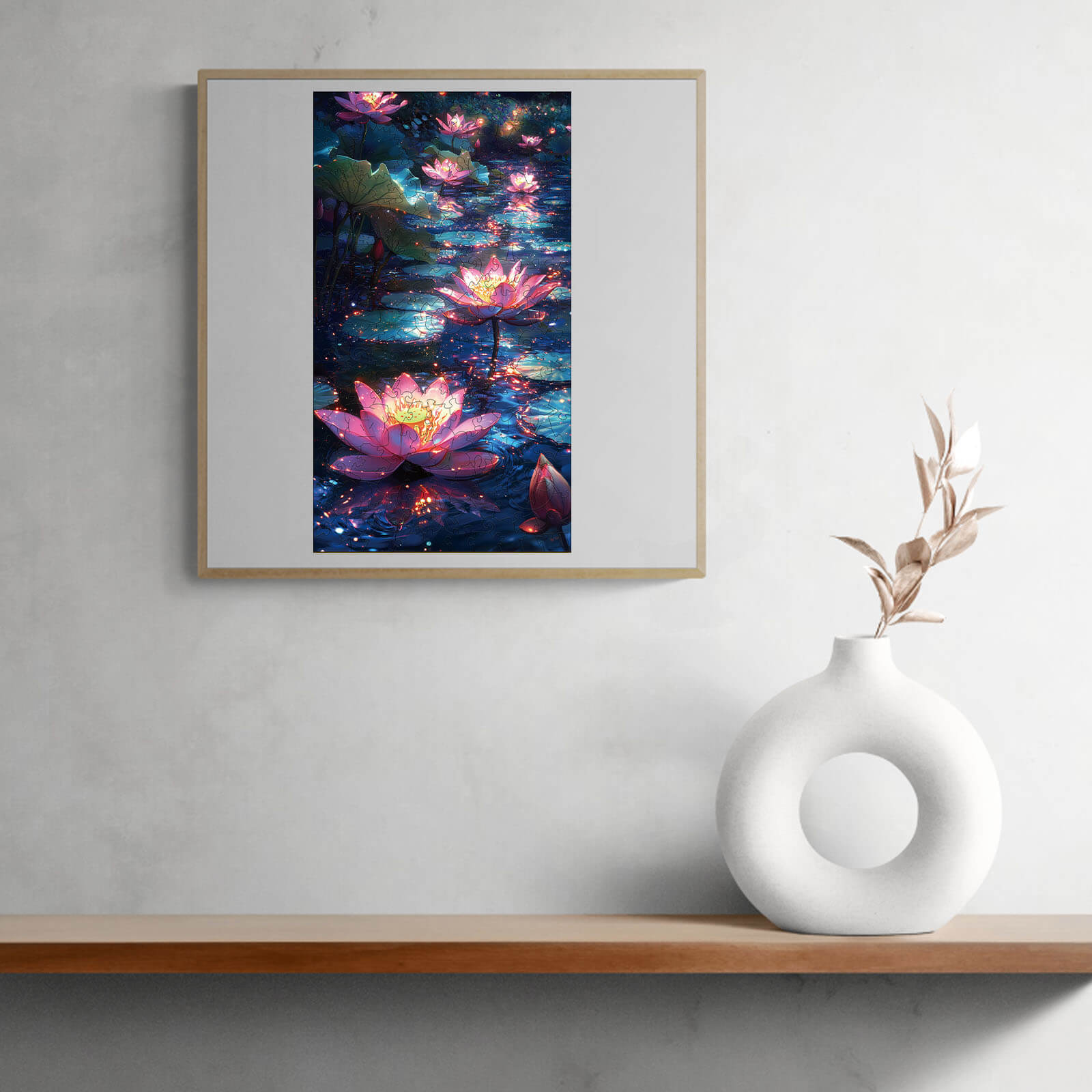 Moon Lotus Wooden Jigsaw Puzzle