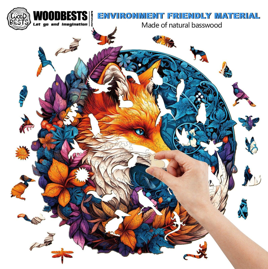 Mysterious Fox Wooden Jigsaw Puzzle