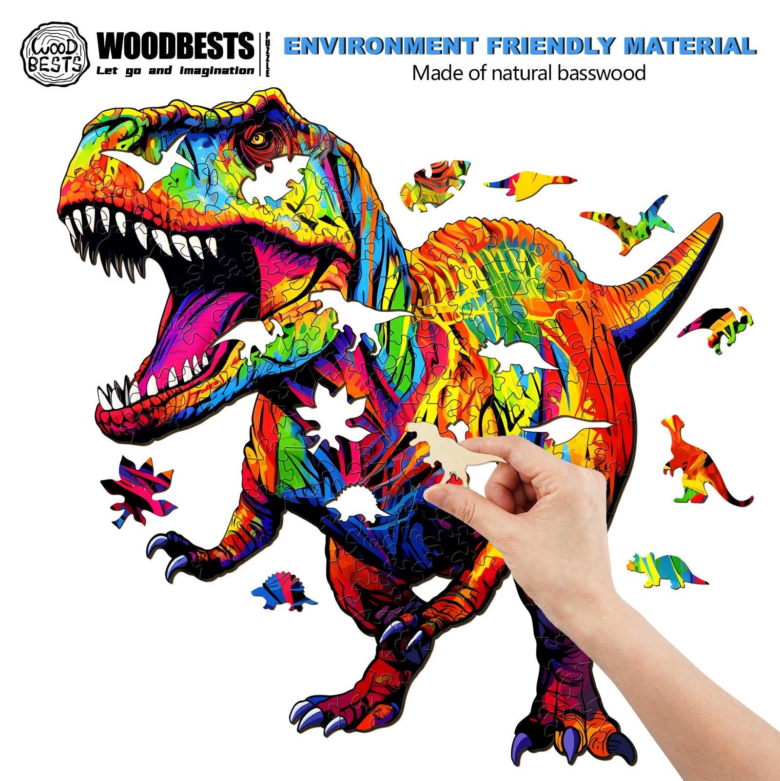 Roaring Tyrannosaurus Wooden Jigsaw Puzzle