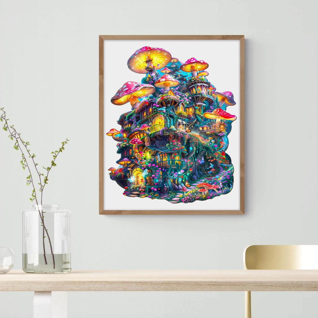 Dreamy Mushroom Wooden Jigsaw Puzzle