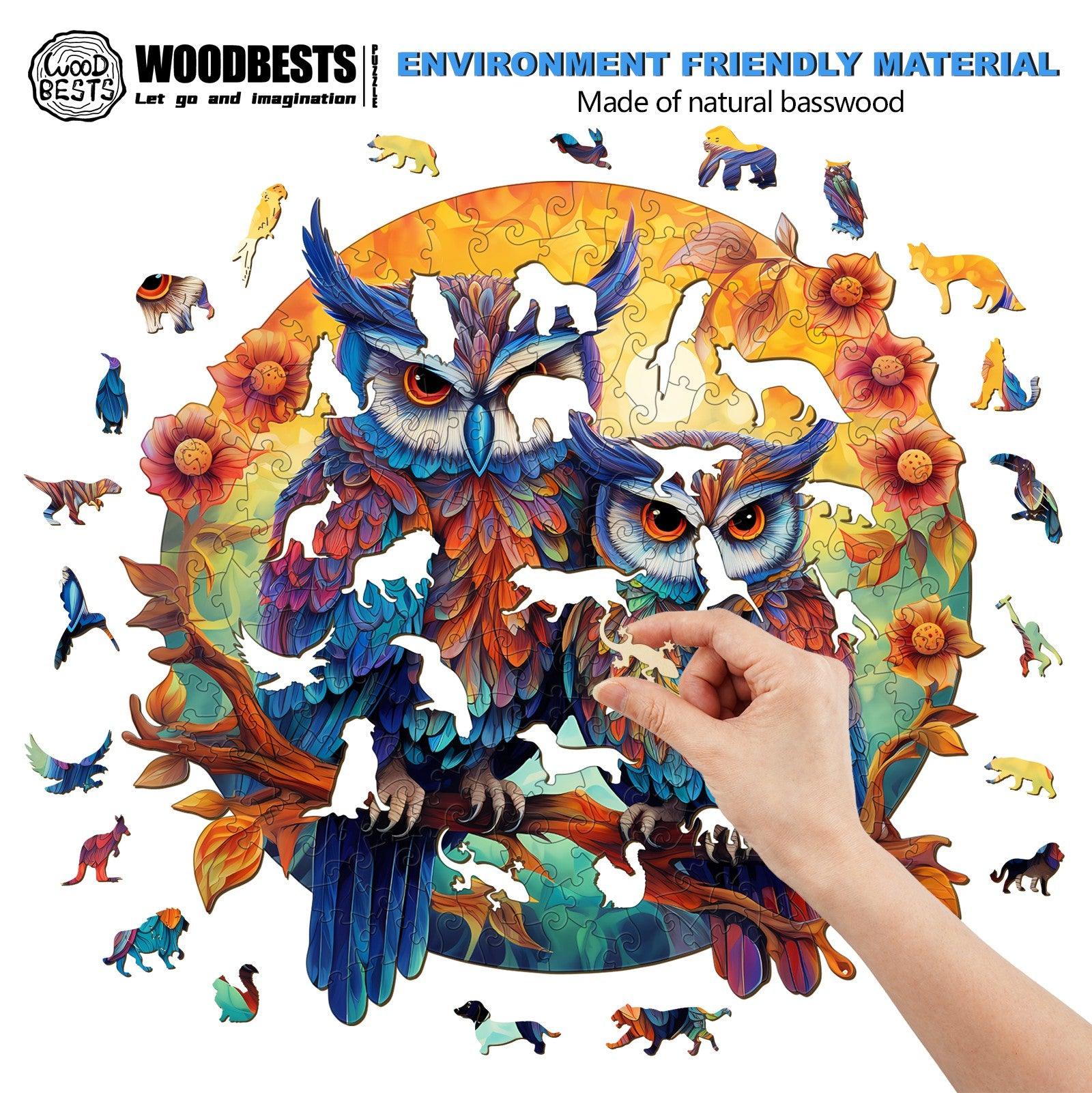 Owl Family Wooden Jigsaw Puzzle