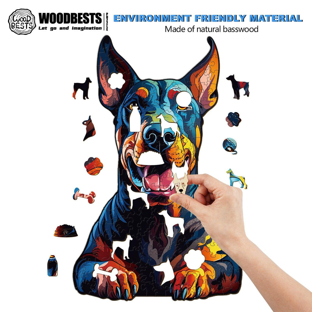 Doberman Pinscher Wooden Jigsaw Puzzle