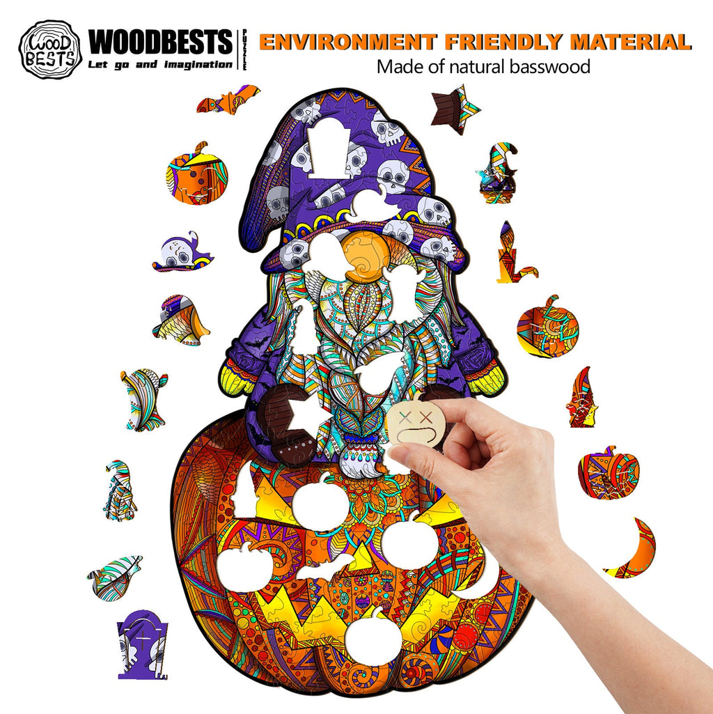 Halloween Goblin Wooden Jigsaw Puzzle
