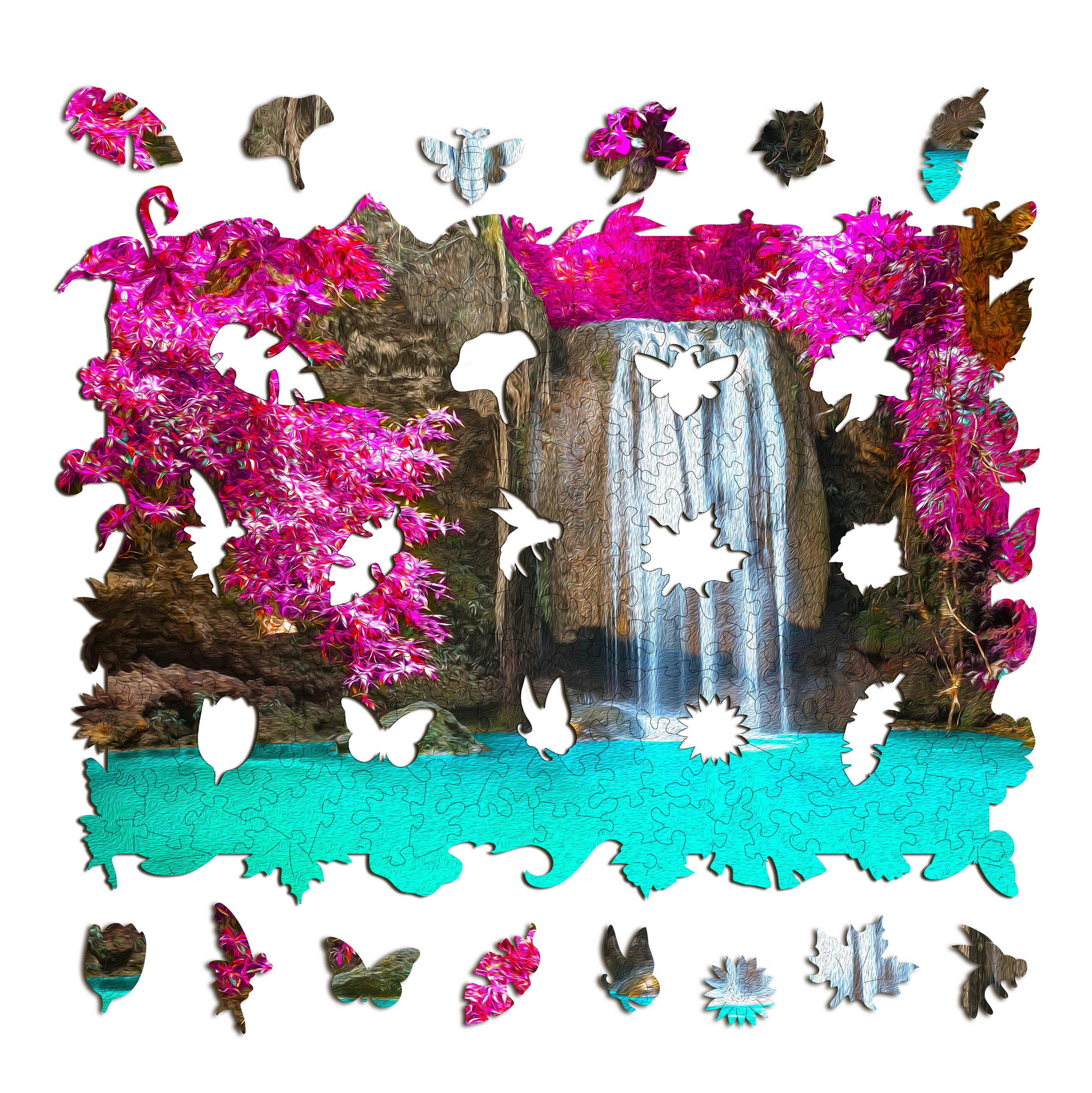 Erawan Waterfall Wooden Jigsaw Puzzle