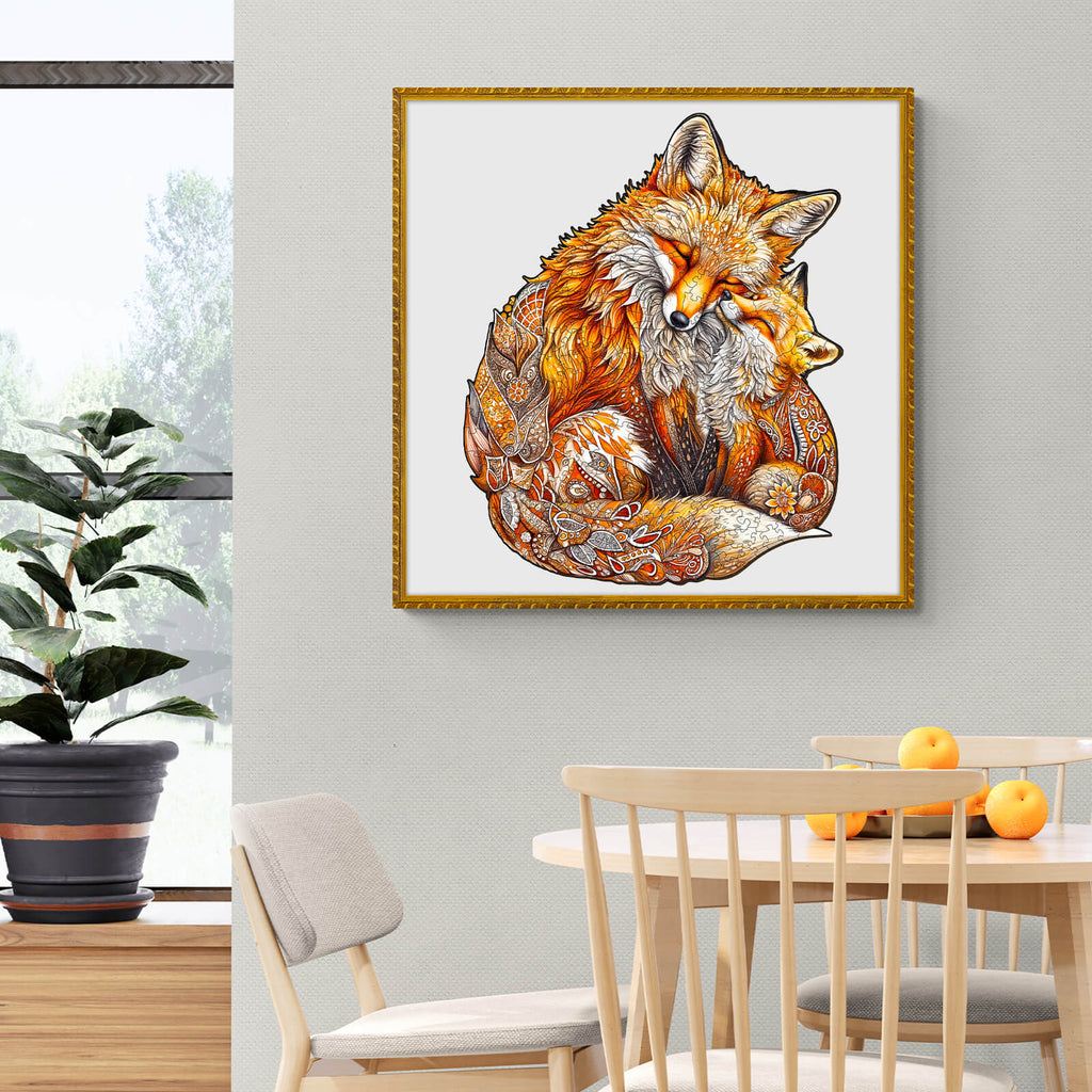 Flash Sale⚡  FOX FAMILY-2 Wooden Jigsaw Puzzle