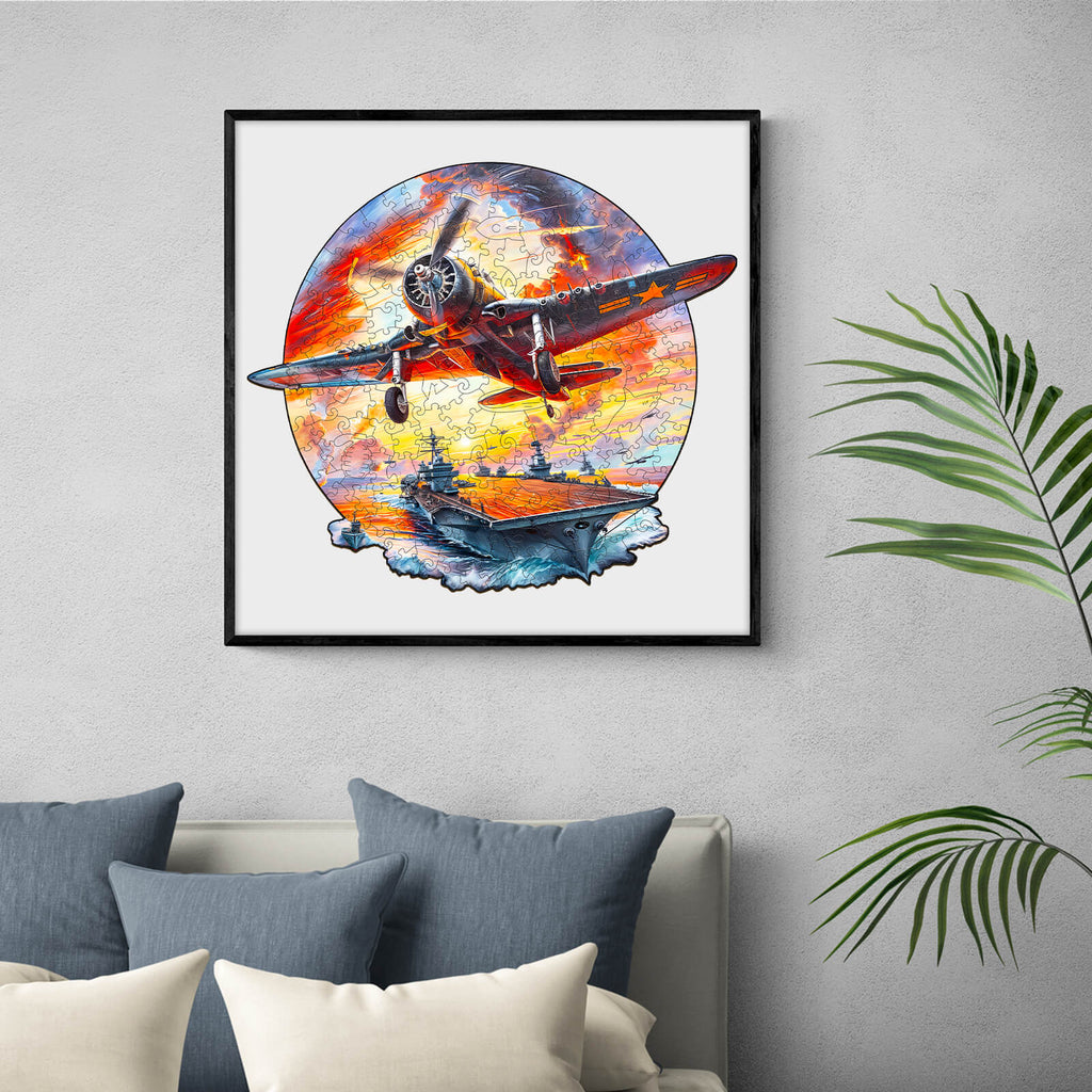 Fighter Plane Wooden Jigsaw Puzzle