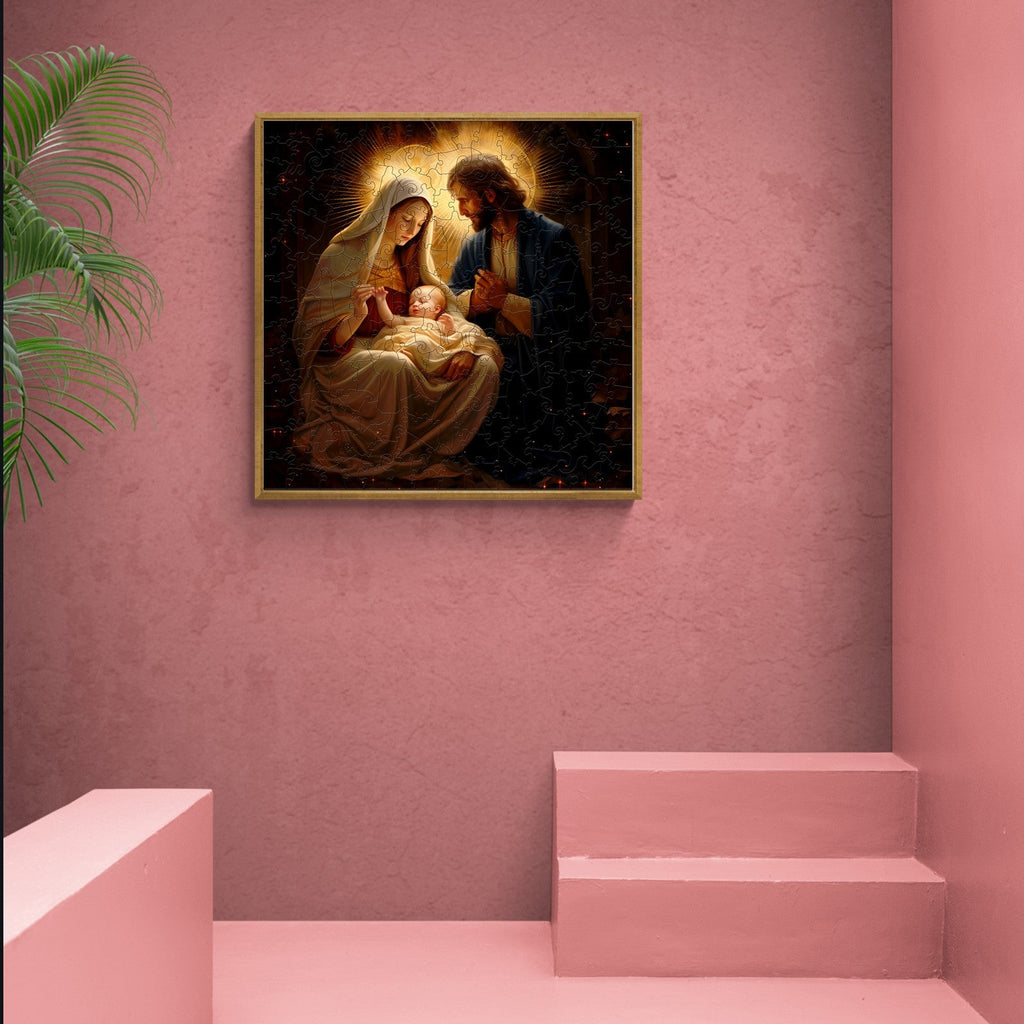 The Birth of Jesus Wooden Jigsaw Puzzle
