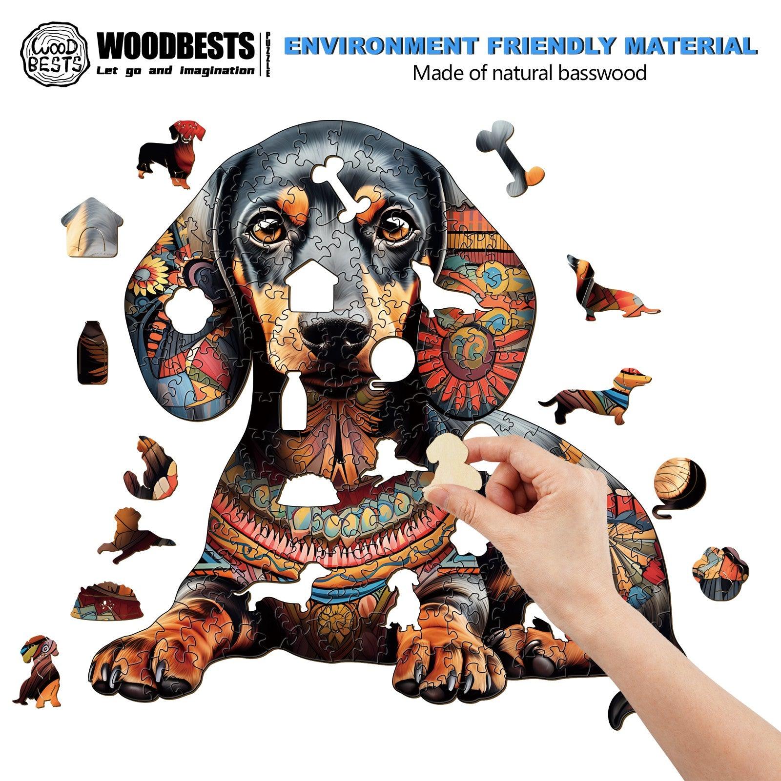 Clever Dachshund Wooden Jigsaw Puzzle