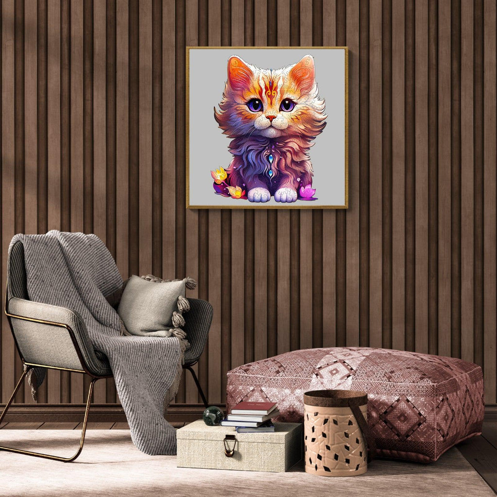 Cute Cat Wooden Jigsaw Puzzle