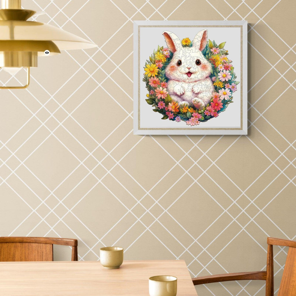  Fluffy Rabbit Wooden Jigsaw Puzzle
