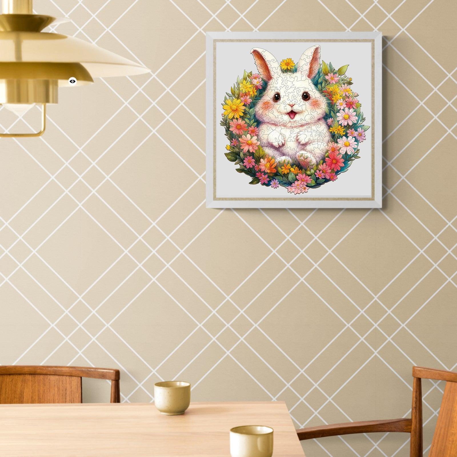  Fluffy Rabbit Wooden Jigsaw Puzzle