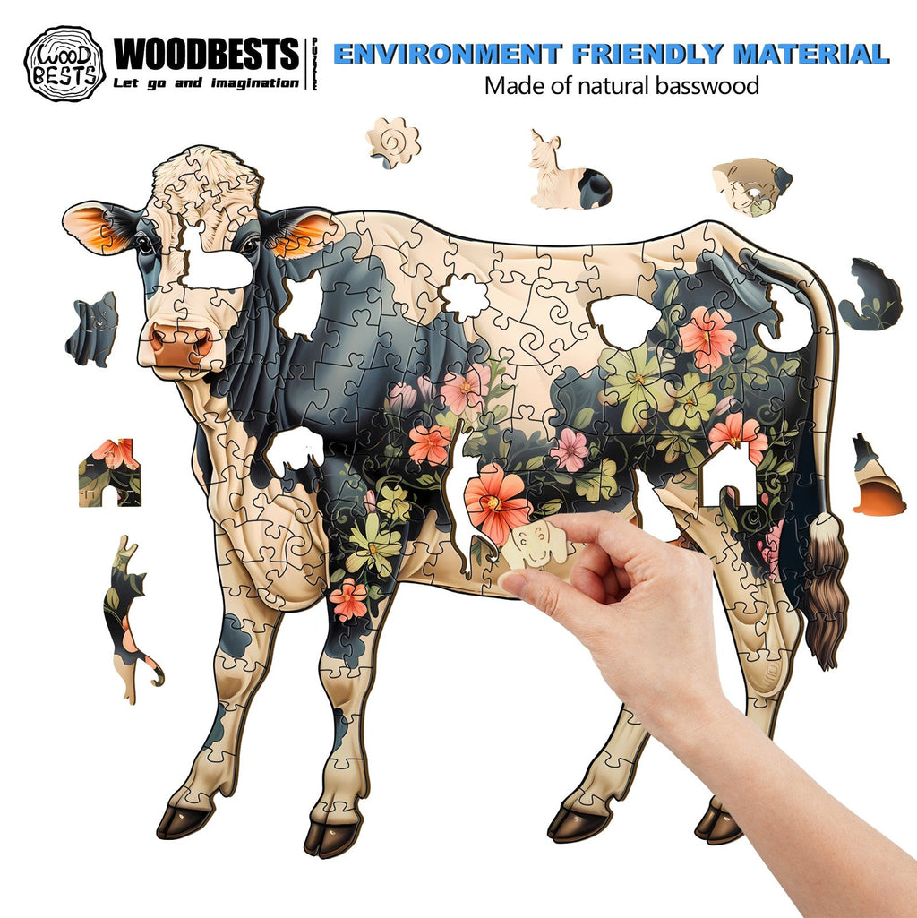 Dairy Cattle Wooden Jigsaw Puzzle