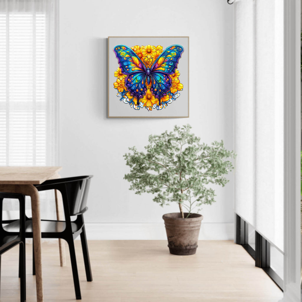 Morpho Butterfly Wooden Jigsaw Puzzle