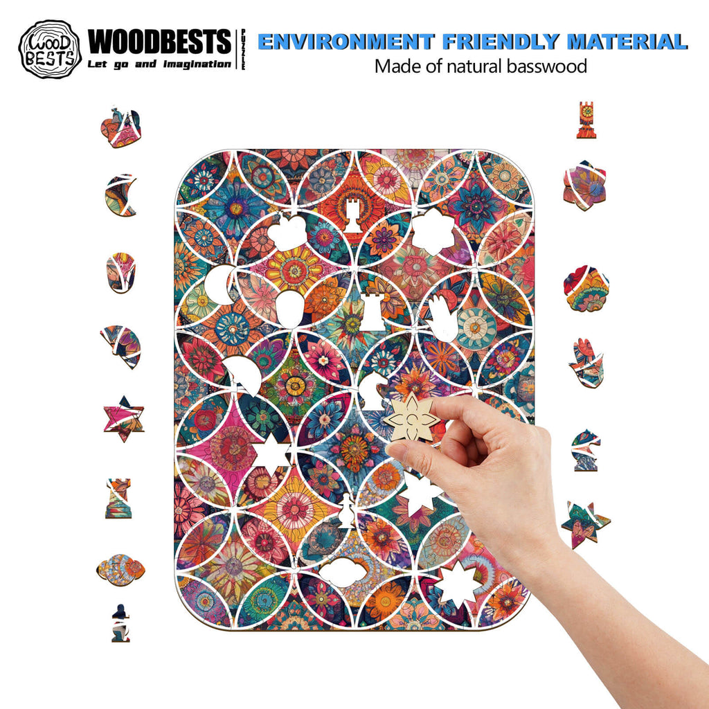 Floral Universe Wooden Jigsaw Puzzle