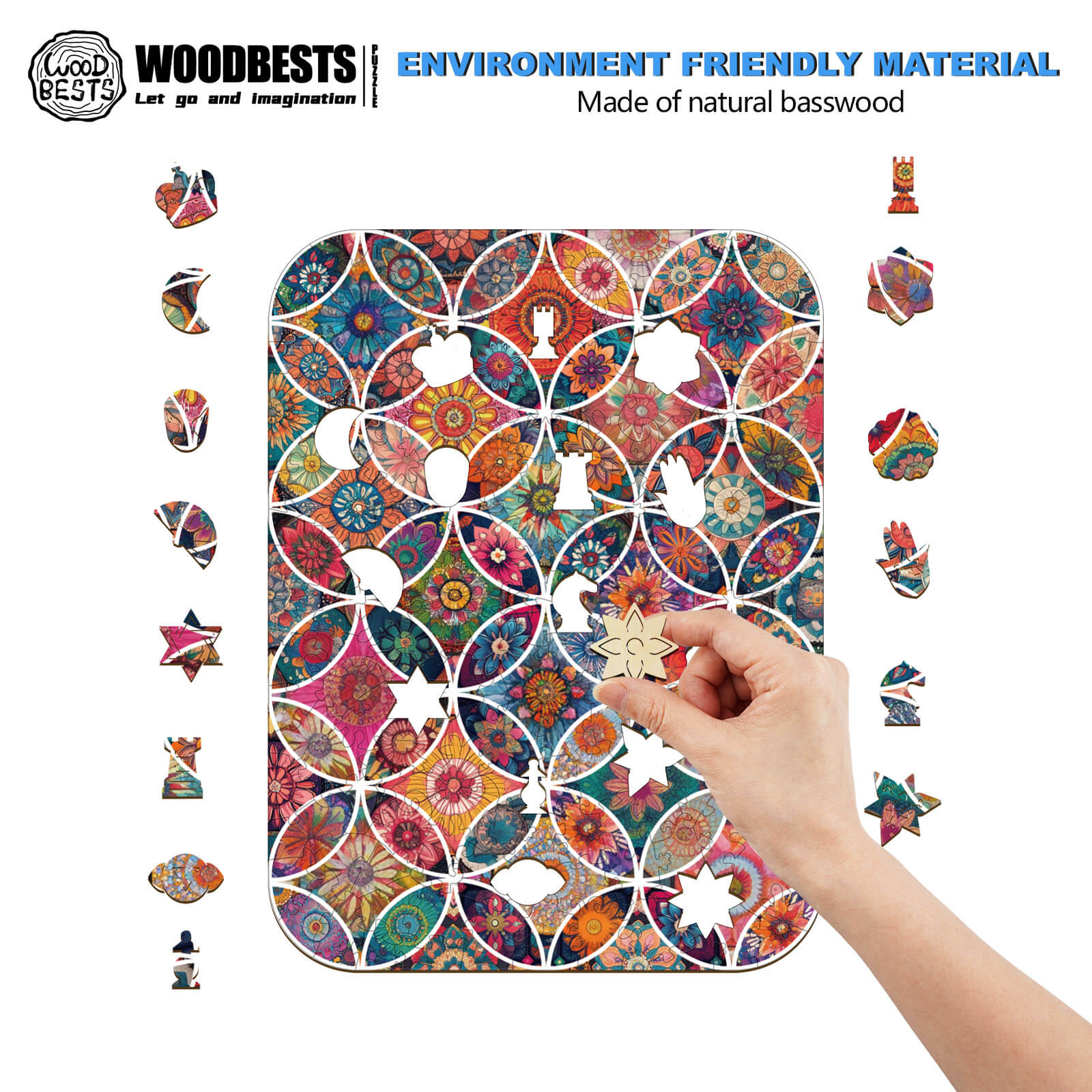 Floral Universe Wooden Jigsaw Puzzle