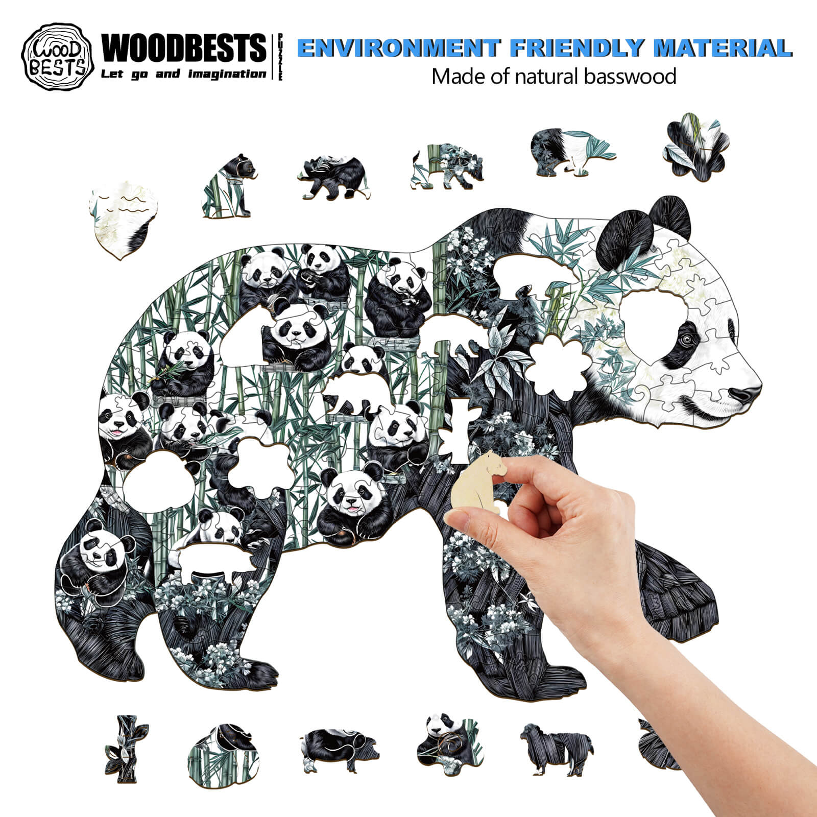 Panda Paradise  Wooden Jigsaw Puzzle